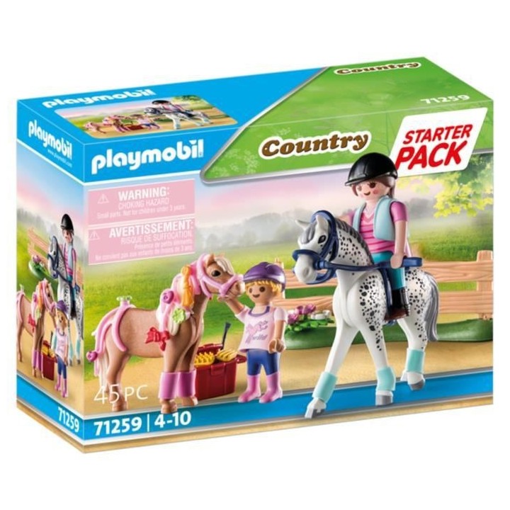 PLAYMOBIL - 71259 - Country - Starter Pack - Cavaliers et chevaux