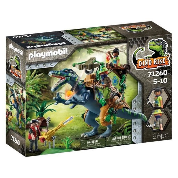 PLAYMOBIL - 71260 - Dino Rise - Spinosaure et combattant