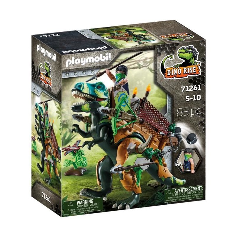 PLAYMOBIL - 71261 - Dino Rise - Tyrannosaure et soldat