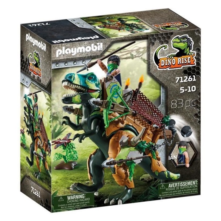PLAYMOBIL - 71261 - Dino Rise - Tyrannosaure et soldat