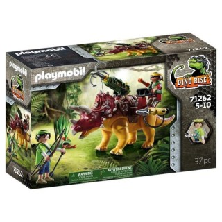 PLAYMOBIL - 71262 - Dino Rise - Tricératops et soldats