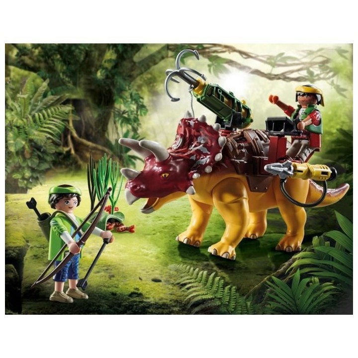 PLAYMOBIL - 71262 - Dino Rise - Tricératops et soldats