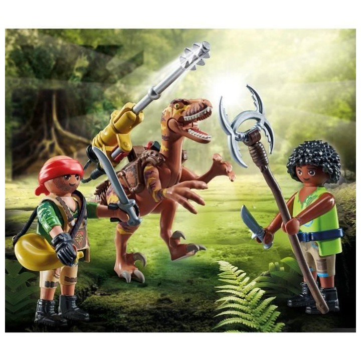 PLAYMOBIL - 71264 - Dino Rise - Deinonychus et guerriers