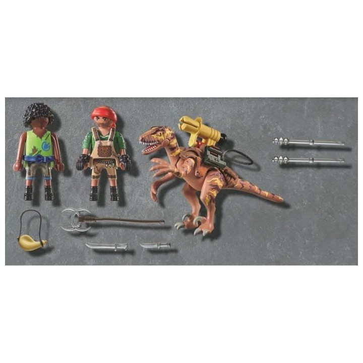 PLAYMOBIL - 71264 - Dino Rise - Deinonychus et guerriers