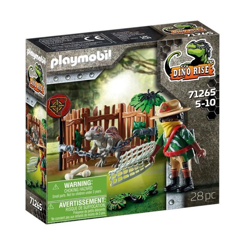 PLAYMOBIL - 71265 - Dino Rise - Bébé spinosaure et combattant