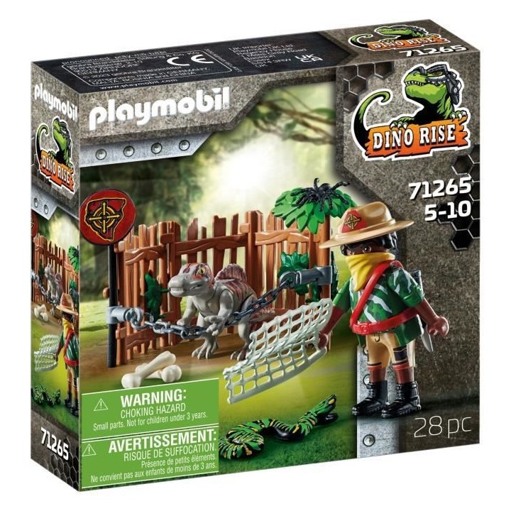 PLAYMOBIL - 71265 - Dino Rise - Bébé spinosaure et combattant