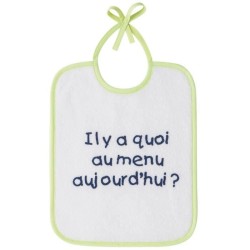 BABYCALIN Lot de 7 bavoirs Naissance Message impression - 20 x 25 cm