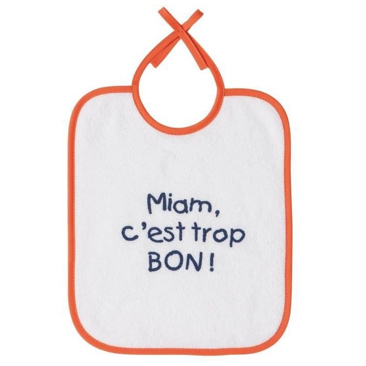 BABYCALIN Lot de 7 bavoirs Naissance Message impression - 20 x 25 cm