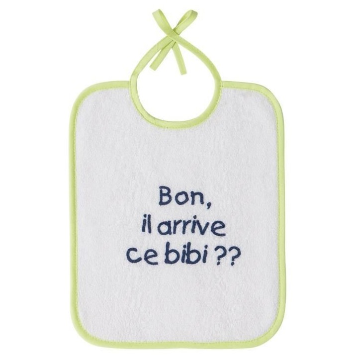 BABYCALIN Lot de 7 bavoirs Naissance Message impression - 20 x 25 cm