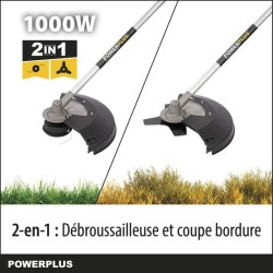 Powerplus Débroussailleuse Électrique POWXG30405 - Coupe-Bordure & Debroussailleuse Electrique Filaire de 1000 W