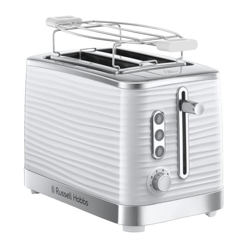 Russell Hobbs 24370-56 Toaster Grille Pain XL Inspire, Contrôle Brunissage, Décongéle, Réchauffe, Chauffe Viennoiserie - Bla