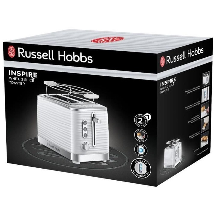 Russell Hobbs 24370-56 Toaster Grille Pain XL Inspire, Contrôle Bruni