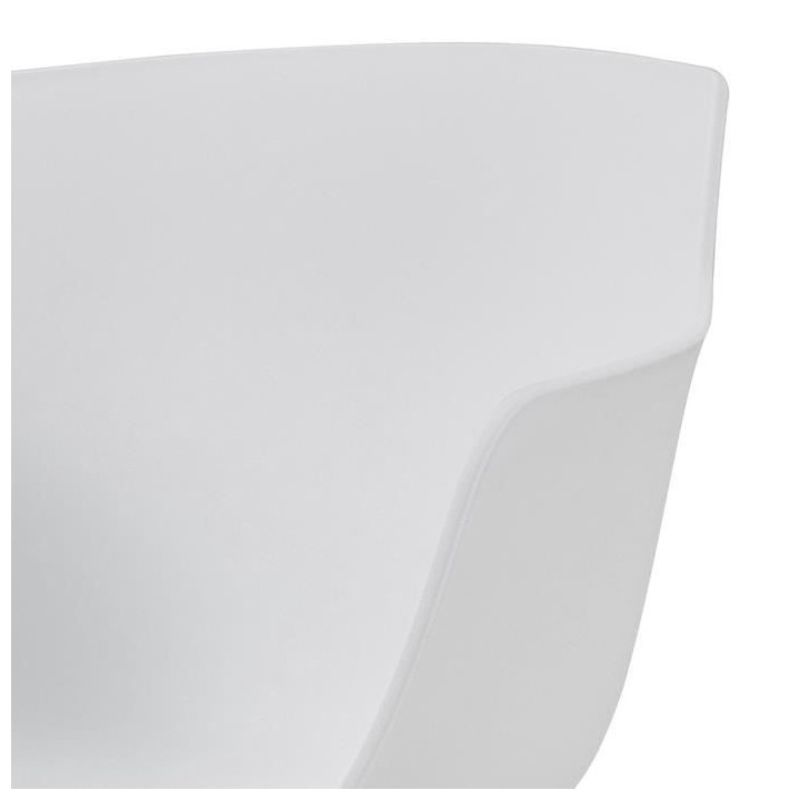 THEA Lot de 2 chaises de salle a manger - Style scandinave - Blanc - L