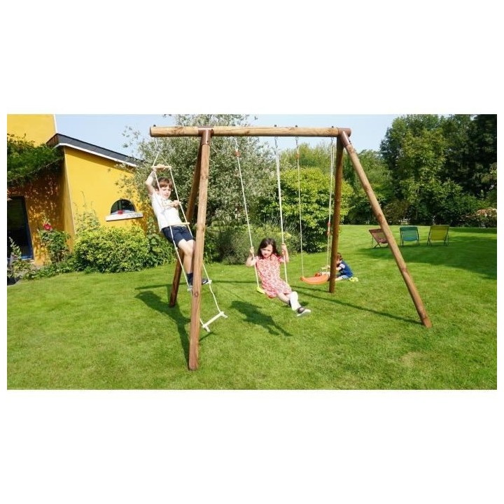 Balançoire Portique ARTHUR - Soulet - 2.22m avec échelle et pate de