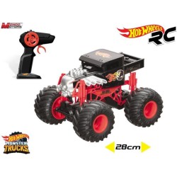 MONDO MOTORS - Véhicule radiocommandé - Effets lumineux - Hot Wheels Bone Shaker - Monster Truck - 28cm