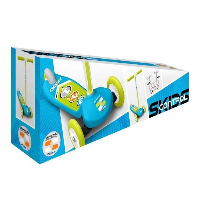 SKIDS CONTROL Trottinette steering - Bleu - 3 roues