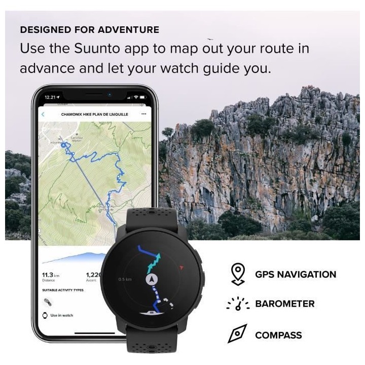 Montre connectée sport SUUNTO 9 Peak All Black