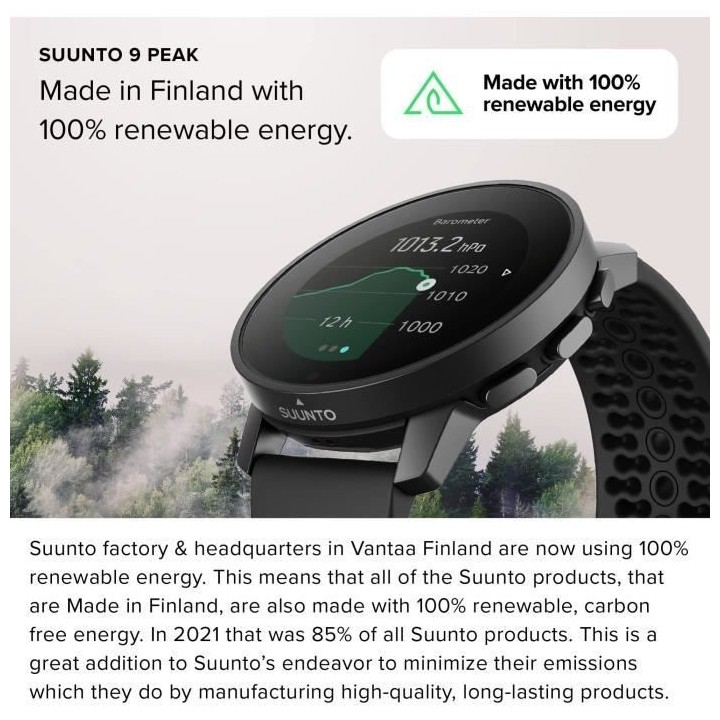 Montre connectée sport SUUNTO 9 Peak All Black