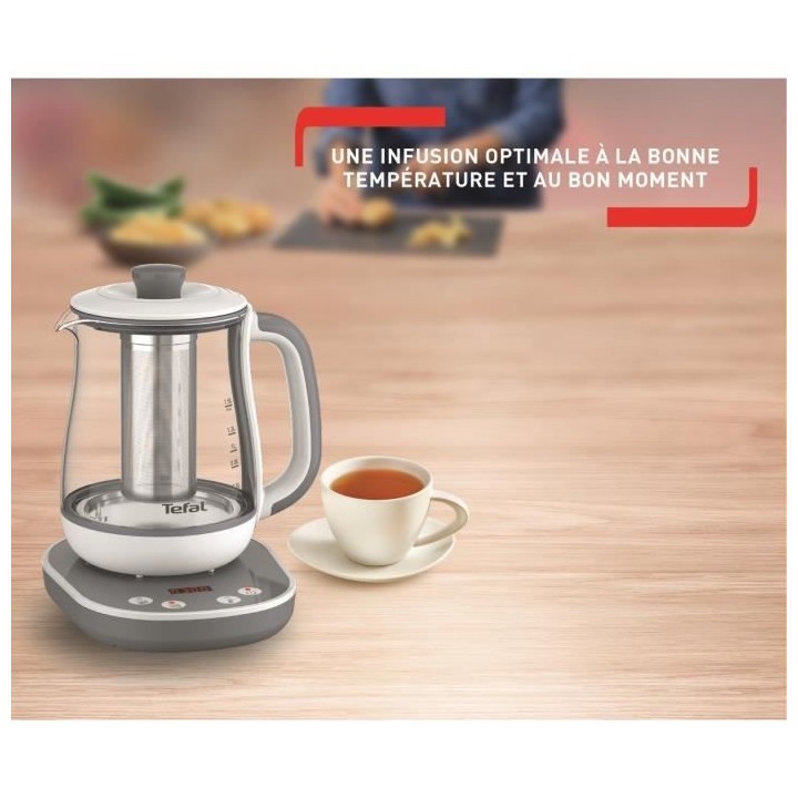 TEFAL BJ551B10 Tastea Machine a thé en verre 1,5 L, 8 réglages, Pani