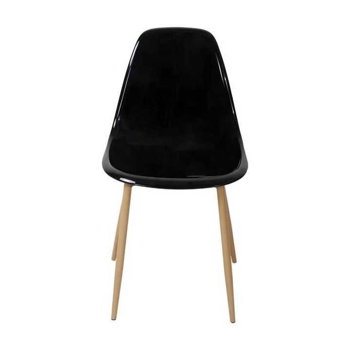 Lot de 6 chaises cristal transparent noir - L 47 x P 54 x H 84 cm - CL