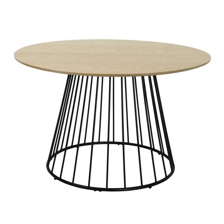 Table a manger - Placage chene Noir - L 120 x P 120 x H 75 cm - MODA