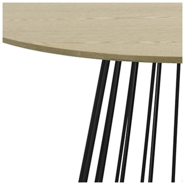 Table a manger - Placage chene Noir - L 120 x P 120 x H 75 cm - MODA