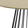 Table a manger - Placage chene Noir - L 120 x P 120 x H 75 cm - MODA