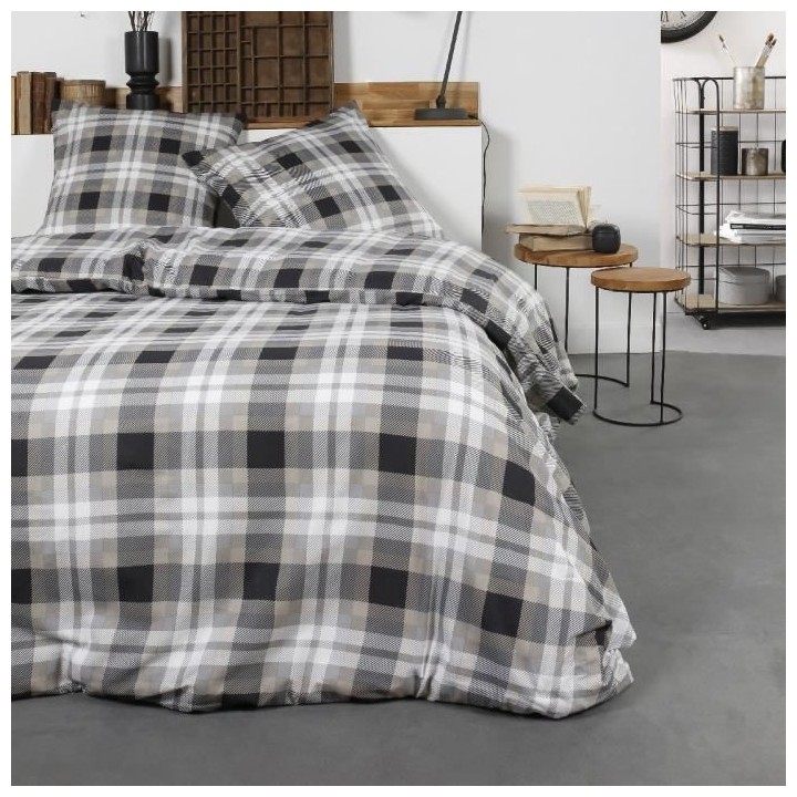 Parure de lit 2 personnes TODAY Coton en flanelle 1.1 - Une housse de