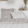 Parure de lit 2 personnes TODAY Coton en flanelle 1.13 - Une housse de couette 220x240 cm + 2 taies d'oreillers 63x63 cm