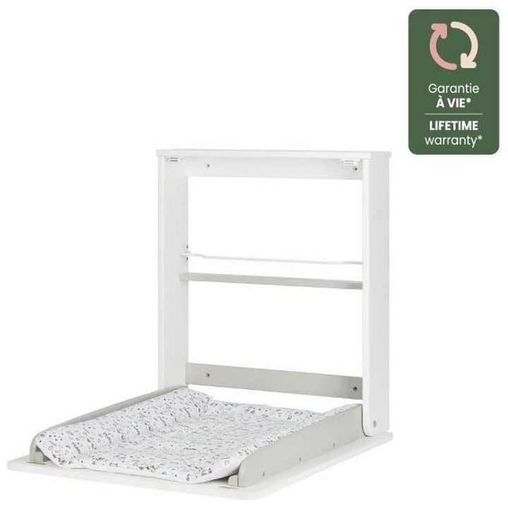 Badabulle Table a langer murale Plouf, avec matelas a langer inclus -