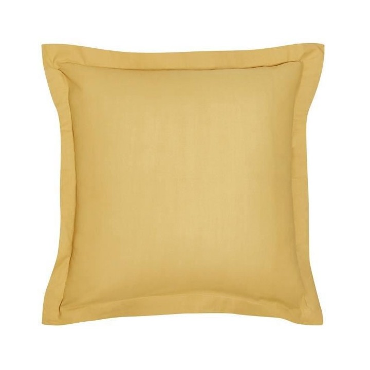 Taie d'oreiller TODAY Essential - 63 x 63+5 cm - 100% Coton uni - Ocre