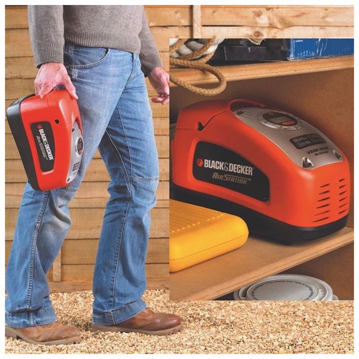 BLACK&DECKER Compresseur programmable 12 V/ 220V 11 bars