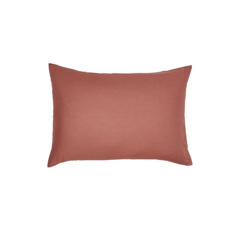 Taie d'oreiller TODAY Essential - 50 x 70+5 cm - 100% Coton uni - Terracotta