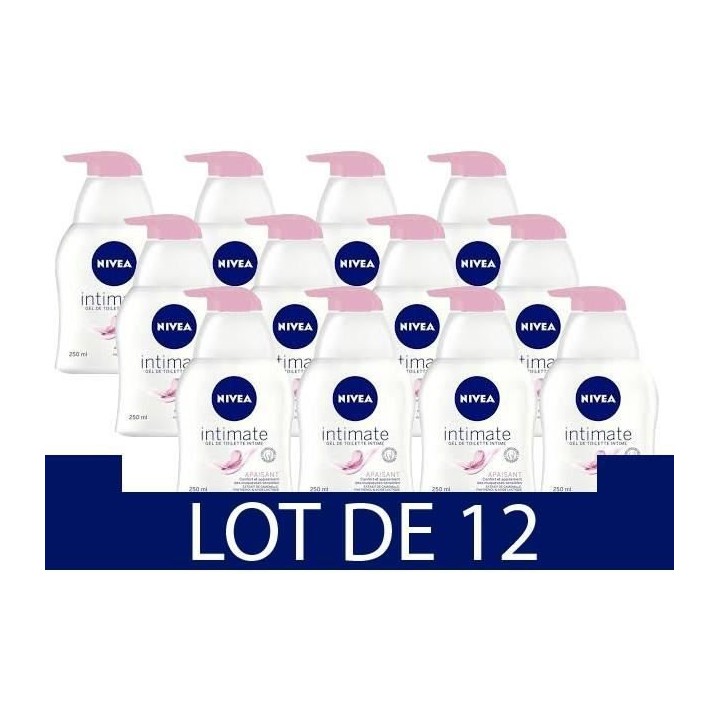 NIVEA Gel Apaisant de Toilette Intime - 250ml - Lot de 12