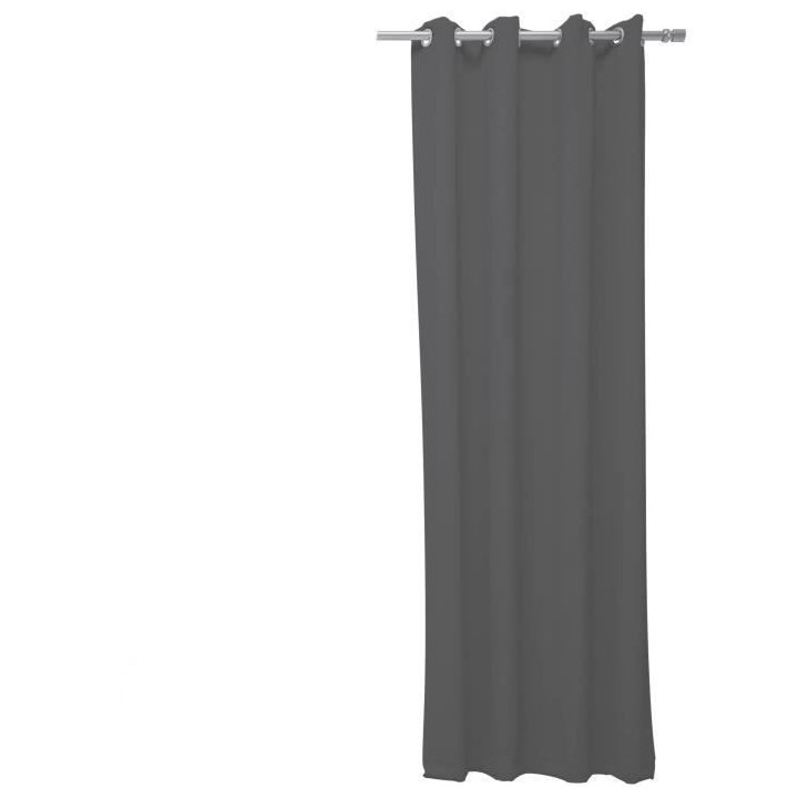 Rideau a oeillets - 140X240 - Fusain - TODAY Essential - 356003