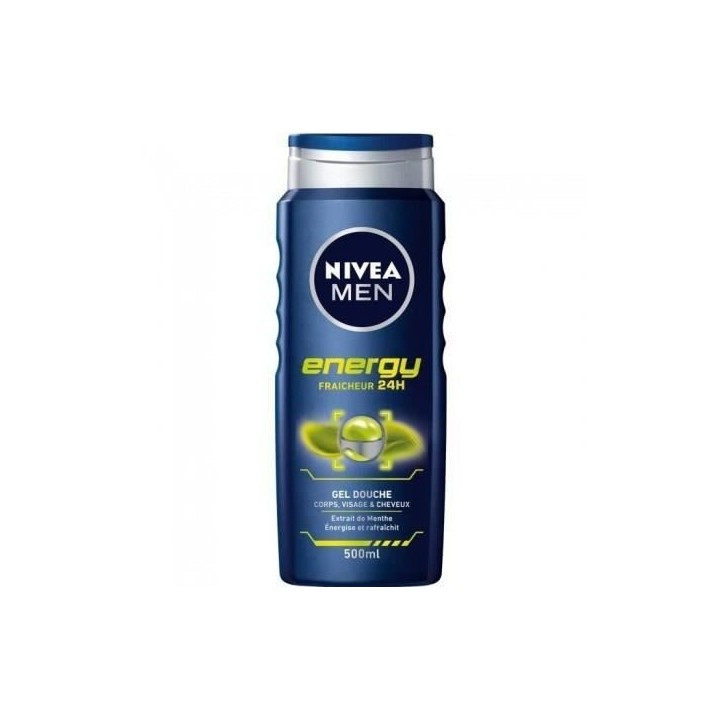 NIVEA Gel Douche Energy - 500ml - Lot de 12