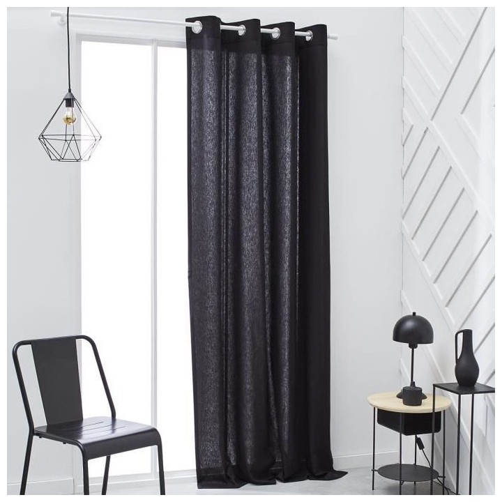 Rideau a oeillets - 140X240 - Fusain - TODAY Essential - 356503