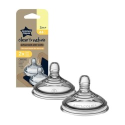 TOMMEE TIPPEE Tétines a Débit Moyen Anti Colique Avancé Lot de 2