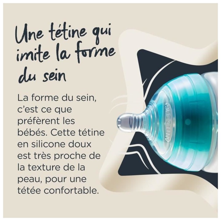 TOMMEE TIPPEE Tétines a Débit Moyen Anti Colique Avancé Lot de 2