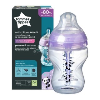 TOMMEE TIPPEE Biberon Anti-Colique, débit lent, imitation sein matern