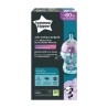 TOMMEE TIPPEE Biberon Anti-Colique, débit lent, imitation sein maternel, 260ml x1, pandas, violet