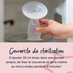 TOMMEE TIPPEE Tire-lait nomade en silicone, couvercle de stérilisation, 100ml