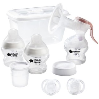 TOMMEE TIPPEE, Kit de démarrage allaitement, tire-lait manuel et bibe