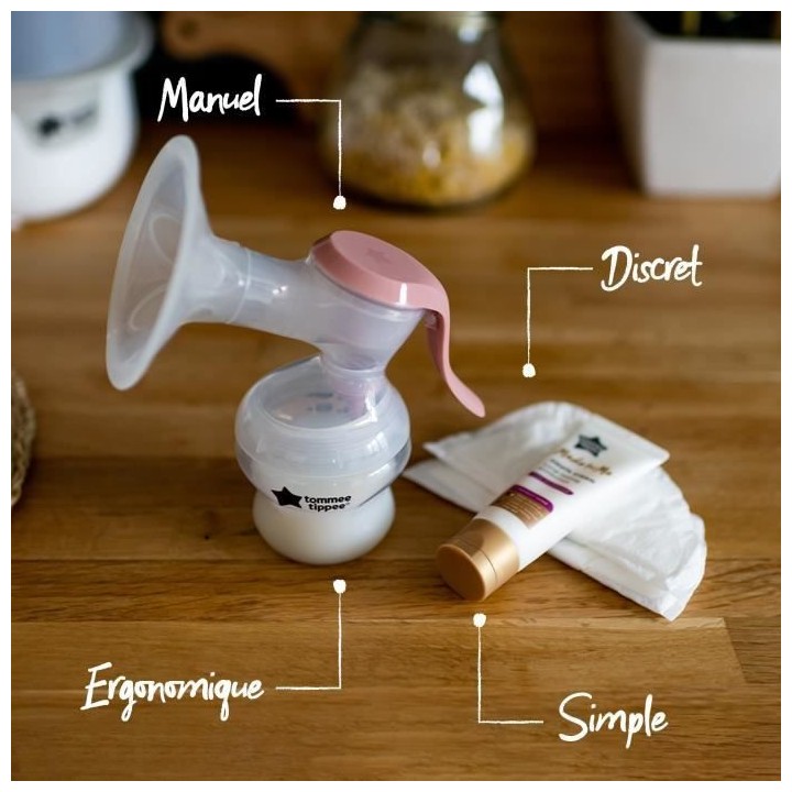 TOMMEE TIPPEE, Tire-lait manuel made for me, ergonomique, silencieux e
