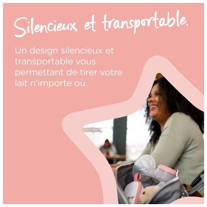 TOMMEE TIPPEE, Tire-lait manuel made for me, ergonomique, silencieux e