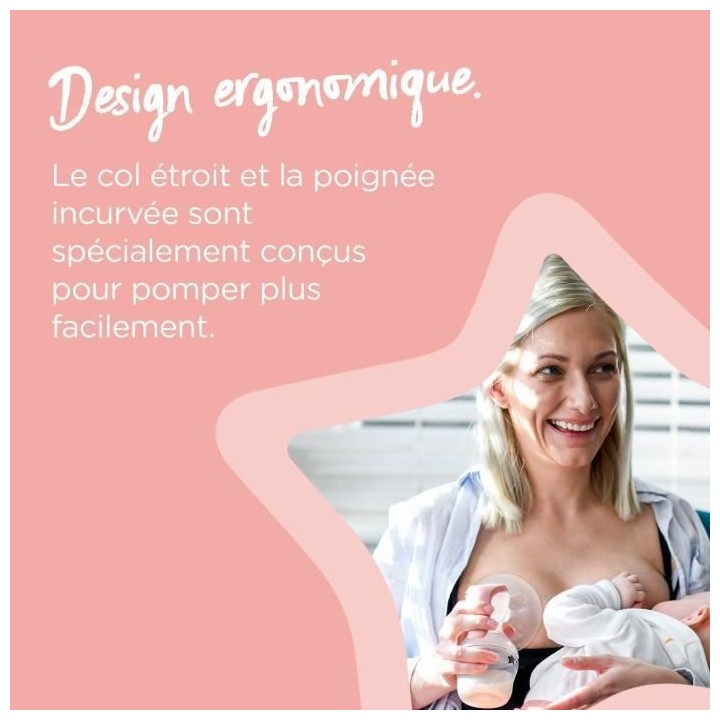TOMMEE TIPPEE, Tire-lait manuel made for me, ergonomique, silencieux e