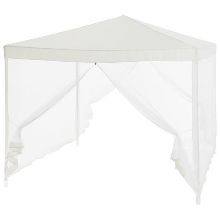 Tonnelle de jardin avec 4 moustiquaires - 3x3m - Acier et polyester 14