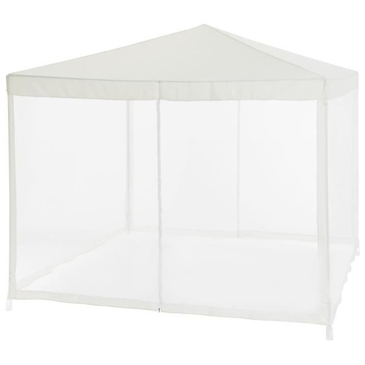 Tonnelle de jardin avec 4 moustiquaires - 3x3m - Acier et polyester 14