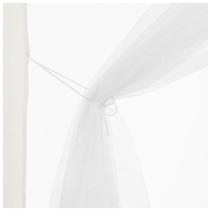 Tonnelle de jardin avec 4 moustiquaires - 3x3m - Acier et polyester 14