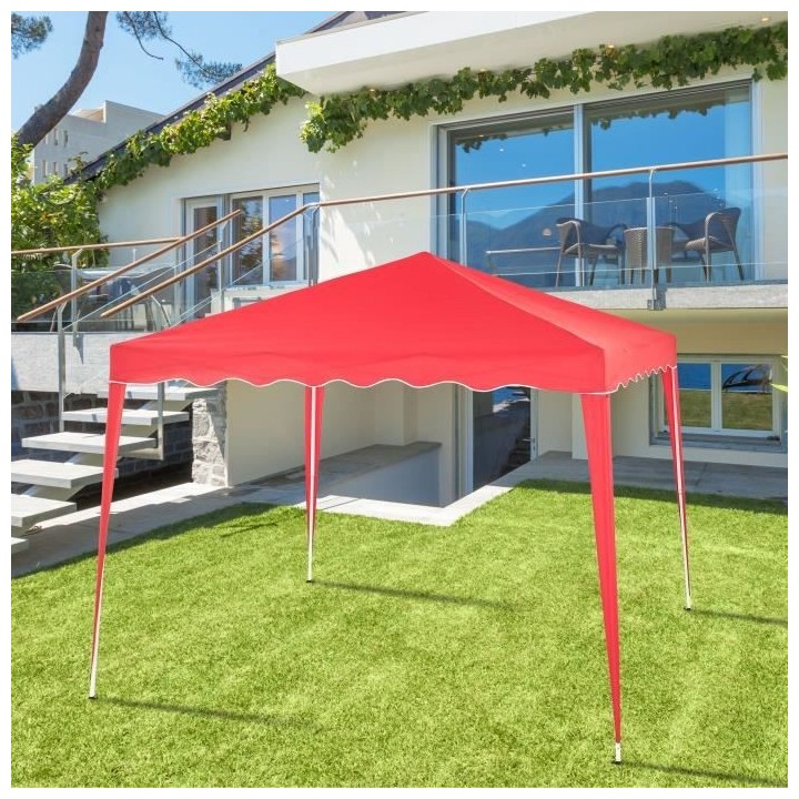 Tonnelle de jardin gazebo pliant - 3x3 m - Acier et 160 g polyester -